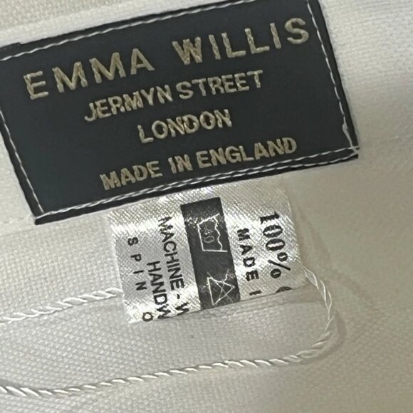 EMMA WILLIS London England White Oxford Cloth Bespoke Dress Shirt Size Men's XL - Picture 3 of 6